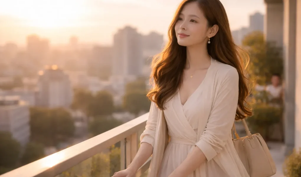 mulher refletindo no nascer do sol representando amor-próprio feminino