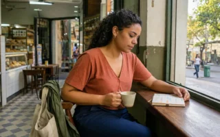 Mulher jovem fazendo uma pausa depois de um dia que não saiu como planejado