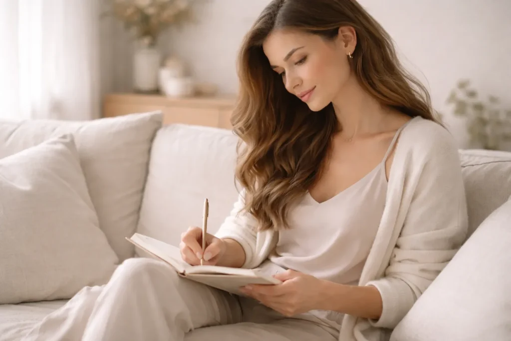 autocuidado feminino reflexão elegante