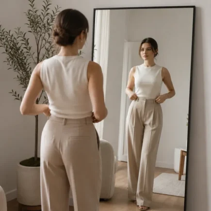 erros que tiram a elegância mulher no espelho