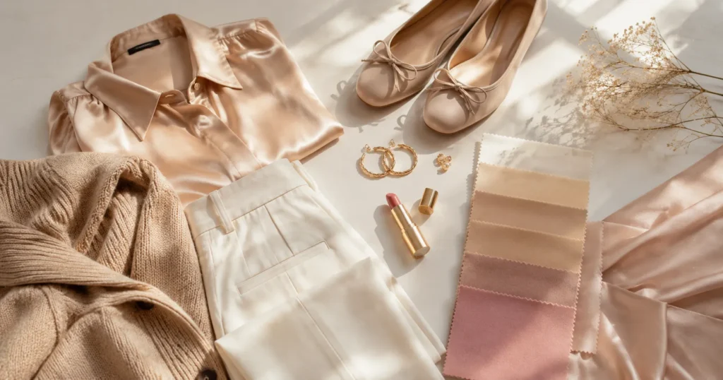 paleta de cores suaves para imagem feminina