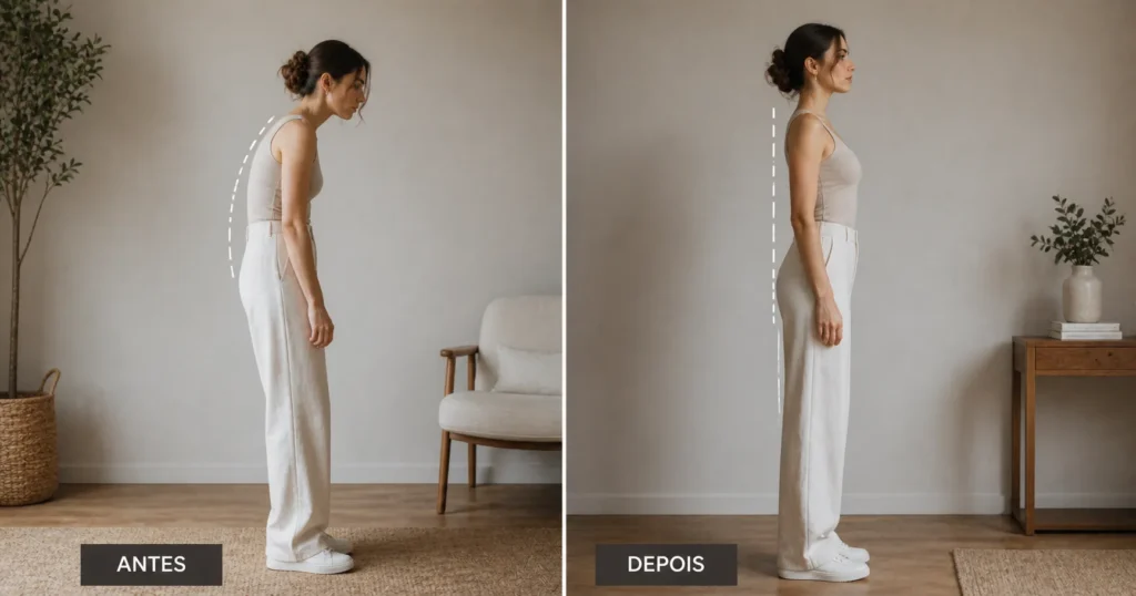 postura feminina elegante comparação