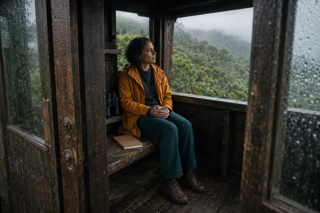 Mulher fazendo uma pausa silenciosa para perceber a origem do próprio cansaço